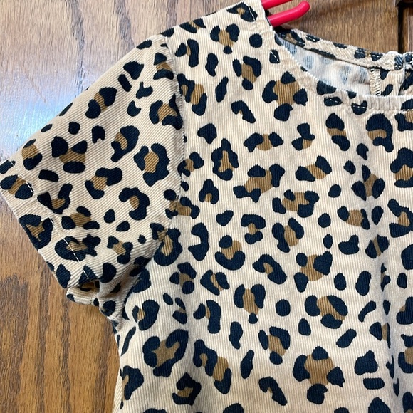 CARTERS UEC Girls Size 8 Corduroy Drop Waist Cheetah Animal Print Dress Brown - Picture 8 of 12